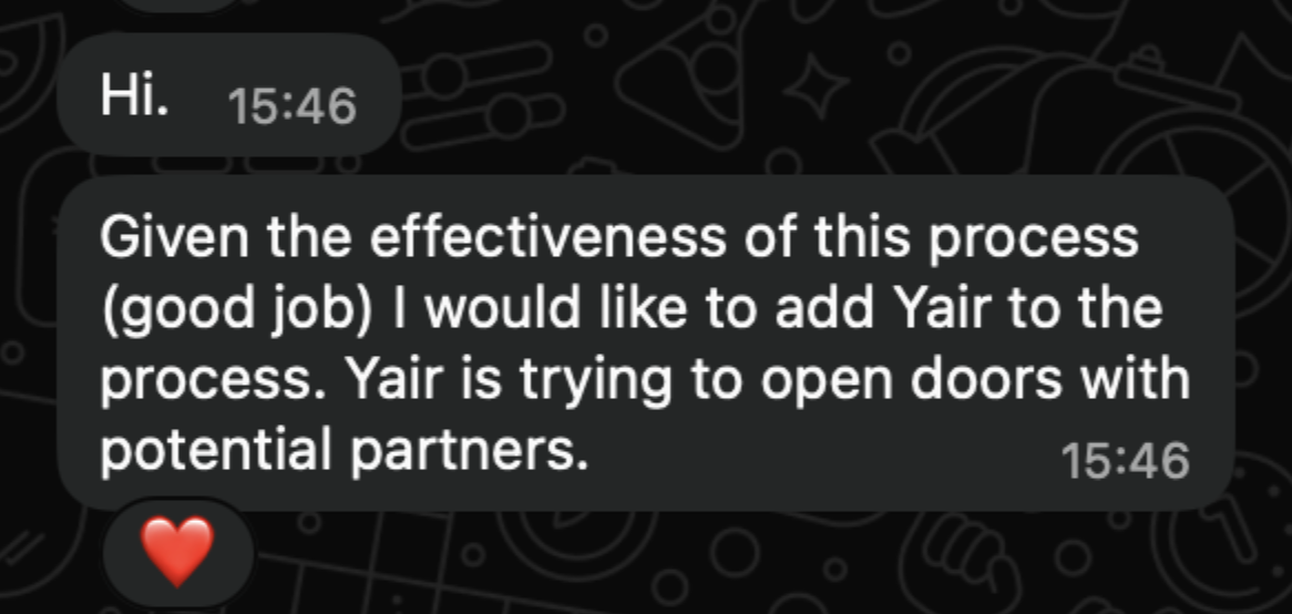 Client testimonial screenshot